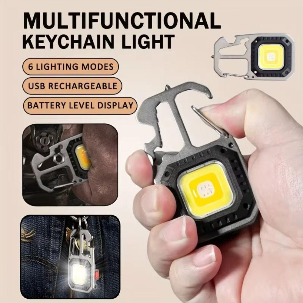 Small Light COB Keychain Work Light Magnetic Camping Emergency Light Mountain Climbing