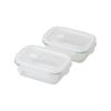 Heat-Resistant Glass Storage Containers, Square, 380ml Capacity, Set of 2, with Lids and Steam Valves, Microwave, Dishwasher, and Freezer