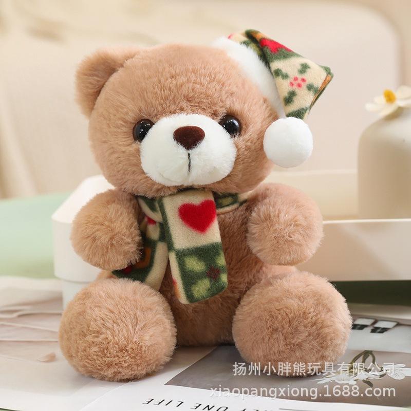 Плюшевая кукла Мишка Пара Шарф Мишка Плюшевая игрушка Кукла Медведь Любви Рождественский Лось Пингвин Серия Старик