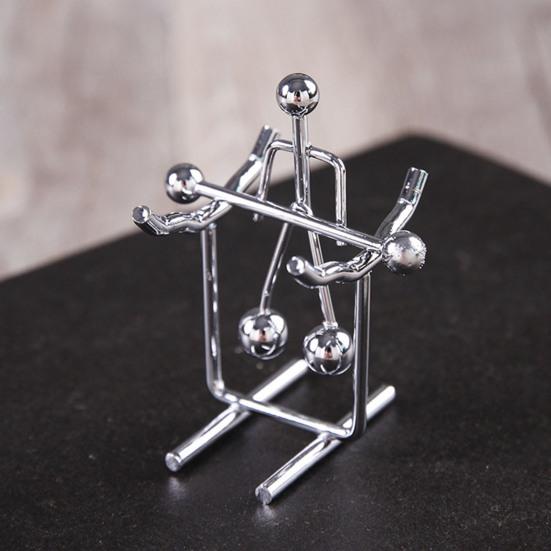 Мини Балансирующий Железный Человек Игрушка Вертолет Тяжелоатлет Перекладина Гитарист Физика Балансирующая Игрушка Неваляшка Кинетическое Искусство Снимающая Стресс Настольная Игрушка Дом