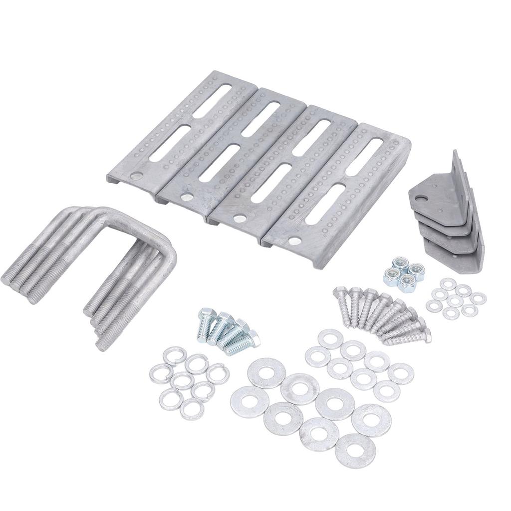 Galvanized Swivel Top Bunk Bracket Kit with Hardware for 3in Wide 3in Tall Boat Trailer Crossmember