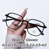 Unisex New Style Reading Glasses Men Women Ultralight Square Frame Presbyopia Prescriptions Fashion Oversized Far Sight Eyewear