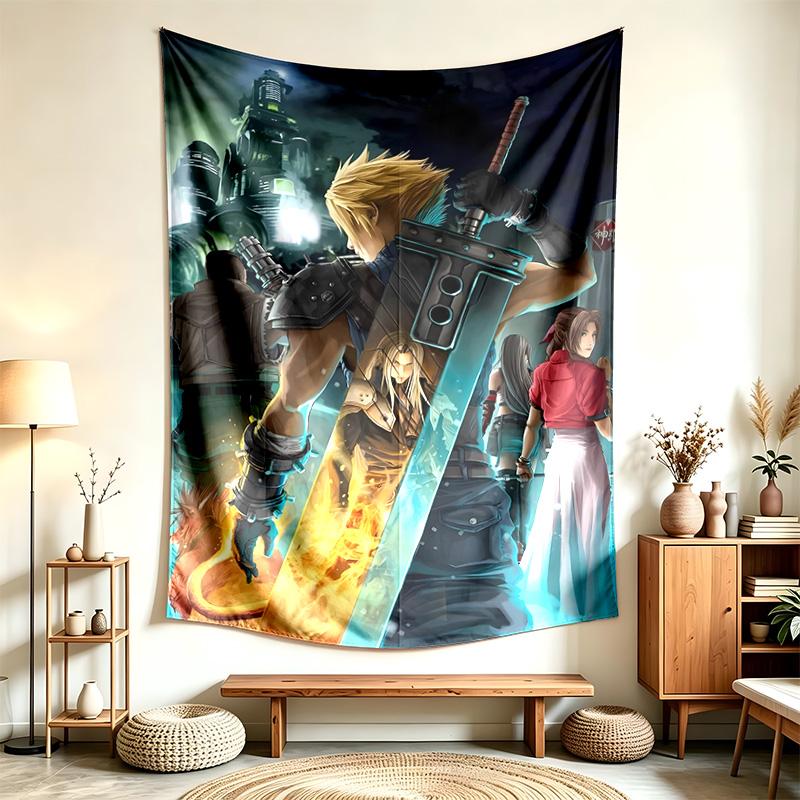 Final Fantasy (14) Гобелен, подходящий для украшения домов, общежитий и спален. Мягкий на ощупь и идеальный подарок для друзей и семьи.
