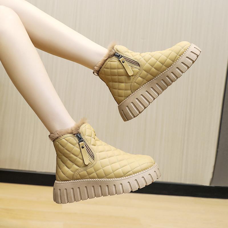 Зимняя спортивная женская обувь, студенческая хлопковая обувь с высоким берцем, повседневная обувь, теплая, 35–40