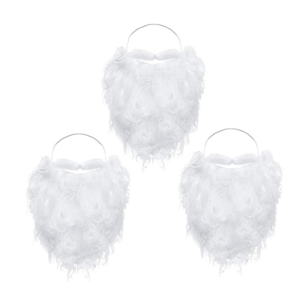 Борода Санта-Клауса Кудрявая Пушистая Костюм Взрослые/Дети Рождественское Выступление Санта Поддельные Белые Усы Руль для Косплей Вечеринки