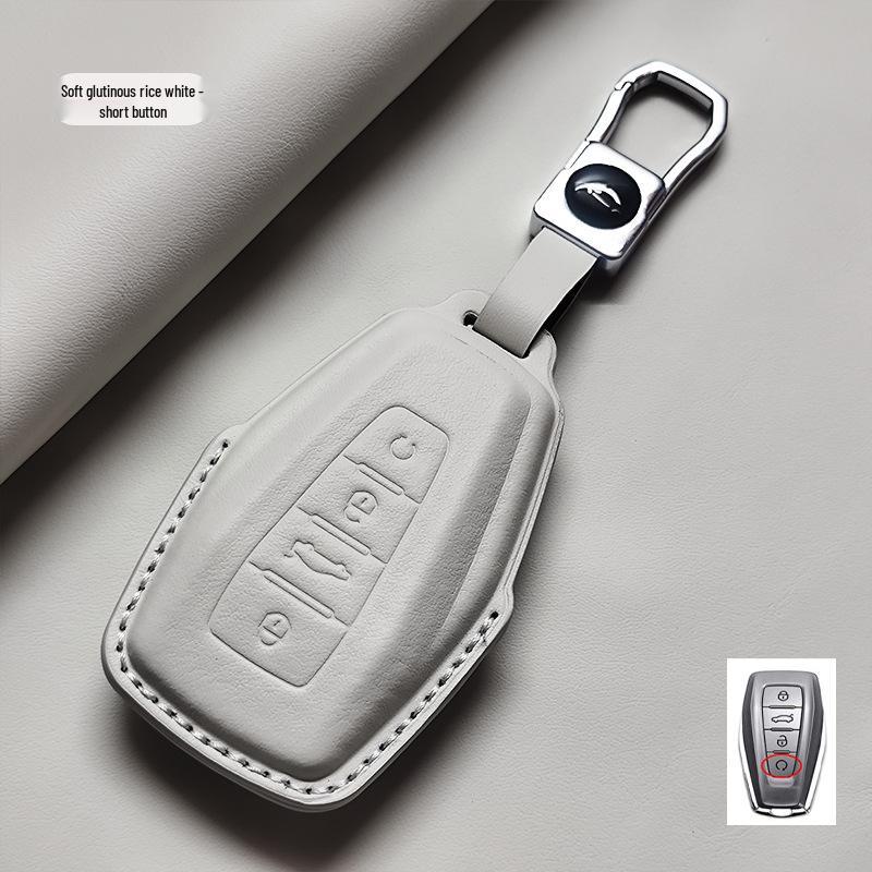 Совместимо с Geely Emgrand, Binyue, Vision X6, Binrui, Boyue - Чехол для ключей из натуральной кожи