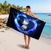 BIRMINGHAM CITY Custom Beach Towel, Personalized Name Text Print, Football Logo Soft Quick‑Dry Towel Holiday Gift