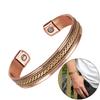 Ikuinen Pure Copper Magnetic Bracelets Adjustable Cuff Twisted Bangles 12mm Wide Health Energy High Magnet Jewelry Men Women