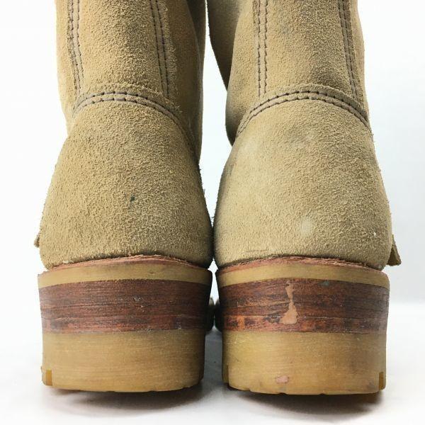 Винтажные ботинки инженера Carolina PT/91 с металлическим подноском, 90-е годы, размер примерно. 23.524.5см Бежевые Ботинки/Туфли(ИСПОЛЬЗОВАЛ)