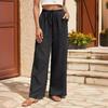 Women's Solid Colour Casual Loose Pants Pleated Fashion Casual Pant