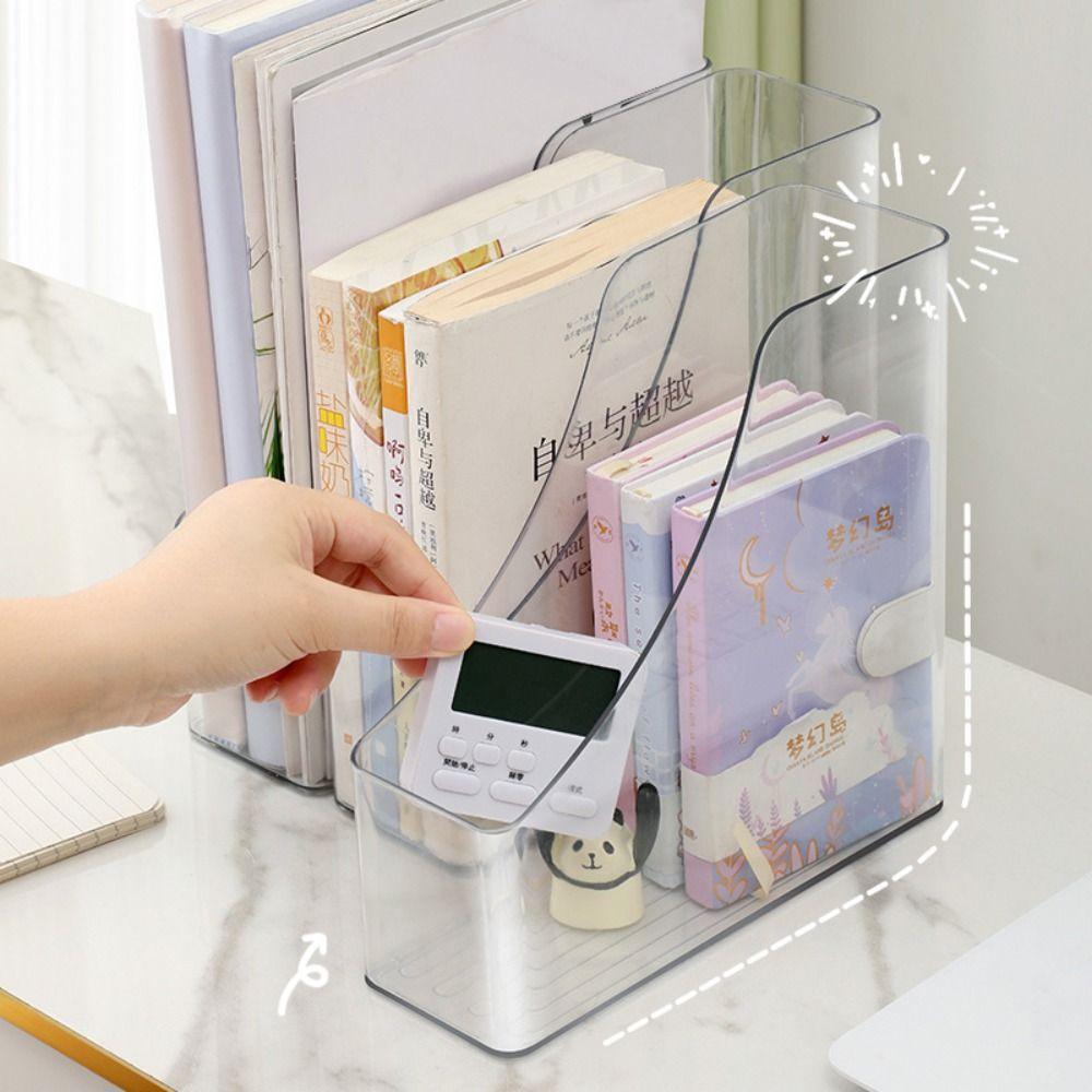 Прозрачная папка для стола Акриловая книжная полка Новый ящик для хранения Дом Офис