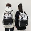 Уличный тренд, принт, студенческий школьный рюкзак, досуг, для учеников средней школы, сумка, принт известного бренда, анимационный школьный рюкзак, для учеников мужского и женского пола