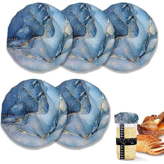 Тканевые крышки для банок с закваской, Крышки из ткани для ферментации водяного лотоса и сыра, Подходят для горлышек банок диаметром 3-4 дюйма, 5 шт.