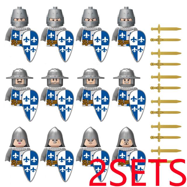 Военные Строительные Блоки Средневековые Фигурки Солдат Подарки Игрушки Оружие Щит Священная Римская Империя Сент-Лазарь Рыцарь Иерусалима Легион MOC