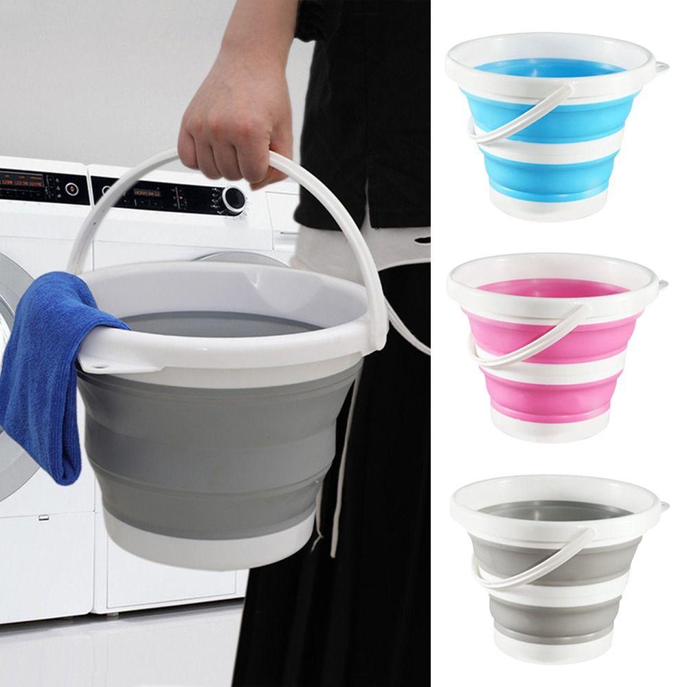 Портативное рыболовное ведро, ведро для мытья автомобиля с креплением на автомобиль, многофункциональное складное ведро для воды