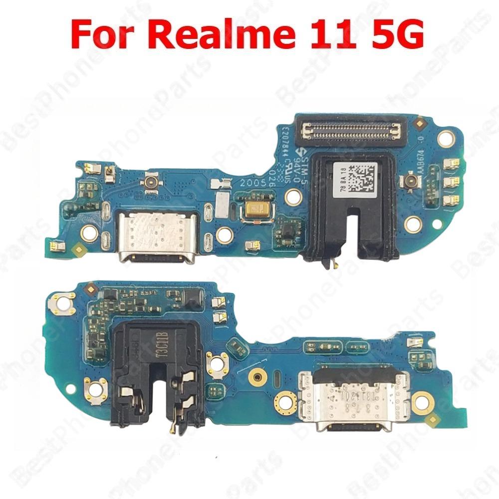 Charging Port For Realme 11 5G 10 4G 9i 9 Pro Plus Pro+ Charge Board Usb Connector PCB Dock Plate Socket Mobile Phone Parts