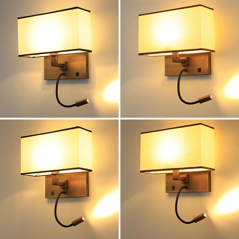 Современный светодиодный настенный светильник с 3 Вт прожектором E27, скандинавское внутреннее настенное бра, освещение для спальни, прикроватные светильники для домашнего декора