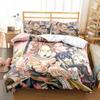 3D Anime Fairy Tail Bedding Set Bed Three-piece Set Duvet Cover Single Double Bed Queen Size Duvet Cover Set Adult Boys Bedroom