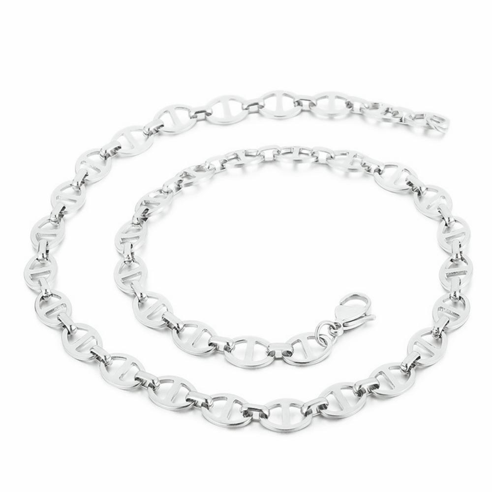 Скошенная цепочка в японском стиле из нержавеющей стали, женское трендовое ювелирное изделие в стиле Ins