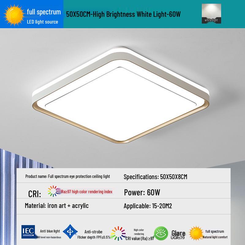 2025 Smart Eye-Protecting Ceiling Light: Elegant Round Design for Bedroom & Living Room