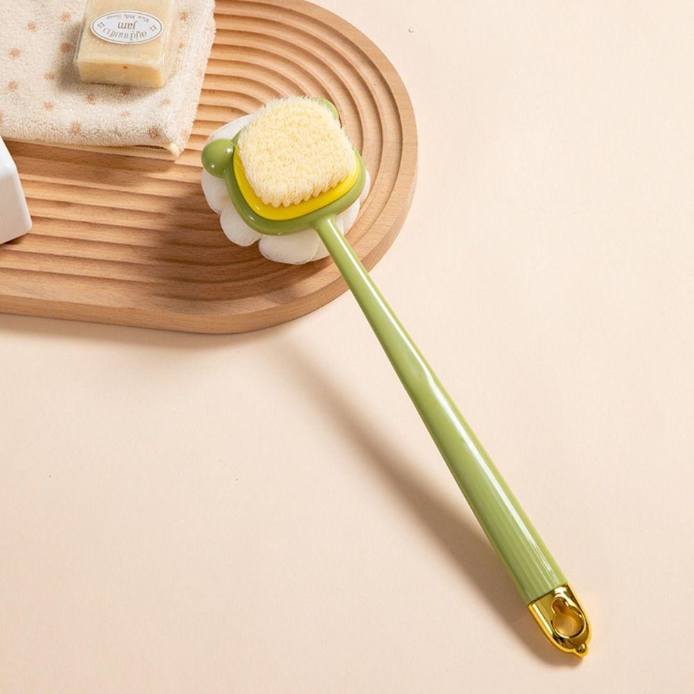 2 In 1 Shower Brush Long Handle Body Exfoliating Brush Creative Rubbing Back Artifact
