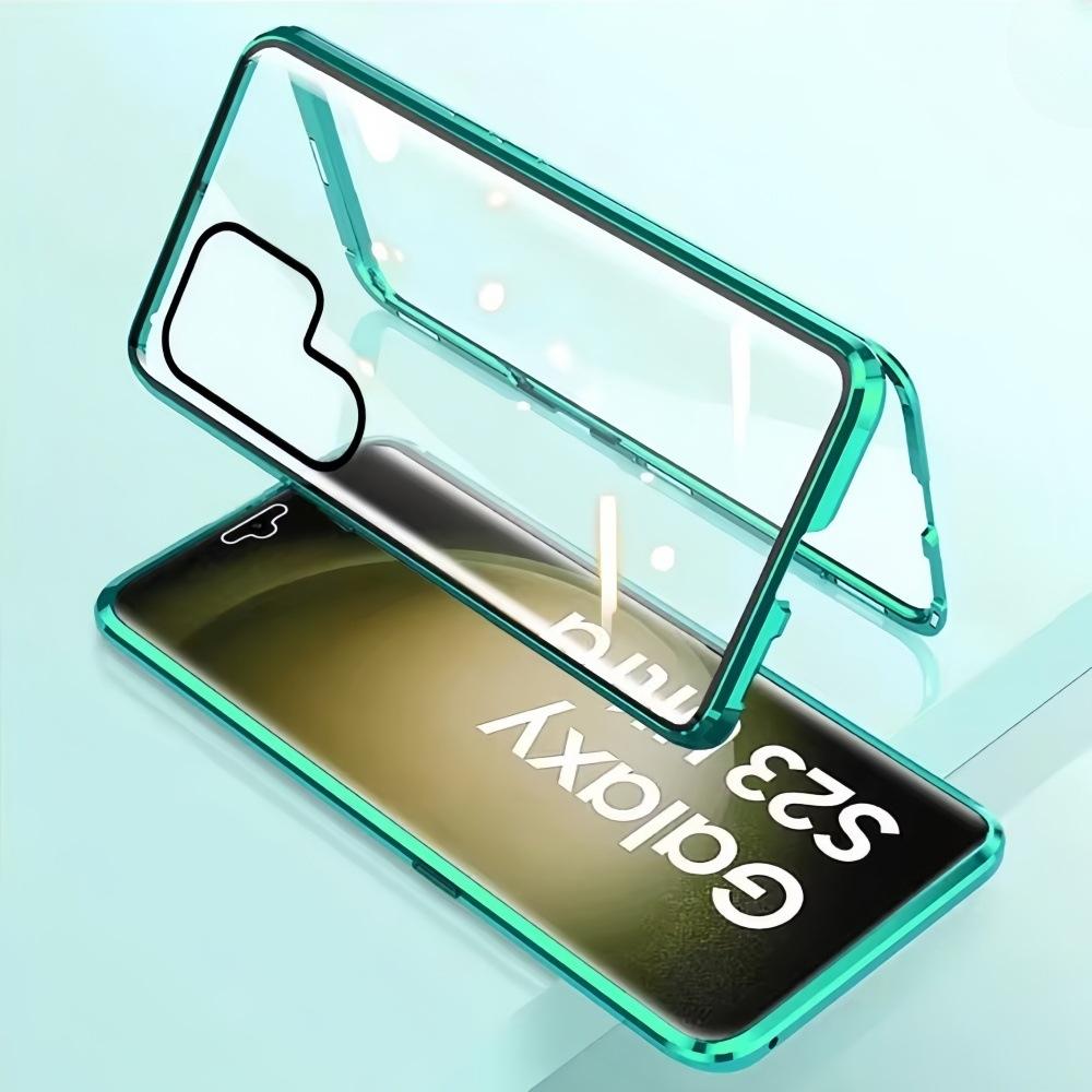 Подходит для Samsung S25ultra Магнитный чехол для мобильного телефона с защитой от подглядывания S24FE Полностью закрытый стеклянный магнитный металлический защитный чехол