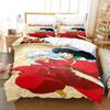 New Fashion Inuyasha Bedding Collection Single Twin Full Queen King Size Bed Collection Adult Kid Bedroom 3D Anime Bed Sheets And Pillowcases