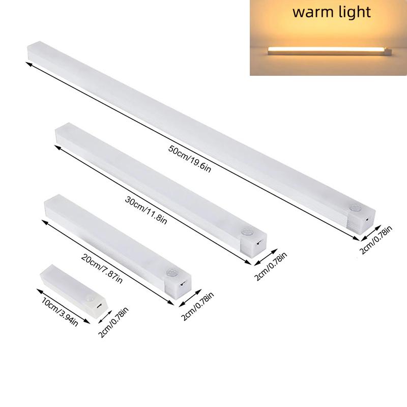 Motion Sensor Lamp Night Light Wireless LED USB Type C Rechargeable Lamp for Kitchen Cabinet Bedroom Wardrobe Staircase Lighting
