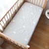 Простыня на резинке для детской кроватки для новорожденных, мягкий хлопковый чехол для матраса с резиной 130x70 см