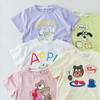 Boys and Girls Soft Cotton T-shirt 2025 Summer Children's Sleeve T-shirt Loose Cartoon Absorb Sweat Breathable