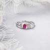 GZ ZONGFA Оригинальные 925 пробы стерлингового серебра LOVE кольца для женщин роскошные натуральные рубины бриллианты 0,3 карата драгоценные камни 10 карат розовое золото ювелирные изделия