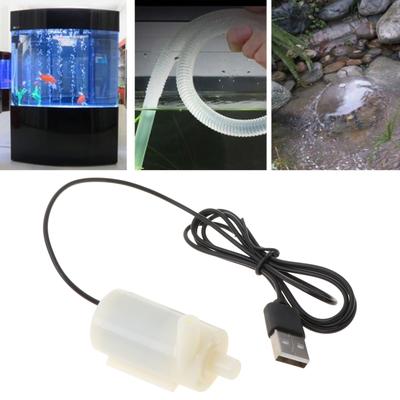 Аквариумные аквариумы Мини-фонтанный насос Питание от USB Мини-мотор Водяной насос Низкий уровень шума для аквариумных аквариумов Фонтан для
