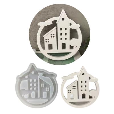 Кольца Sweet Home Подвесной кулон Силиконовая форма Орнамент Декоративные облачные дома Гипсовые формы для праздничных украшений