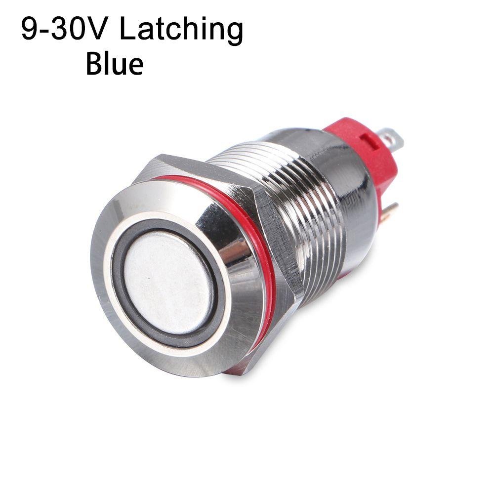 Waterproof Push 3V 5V 9V 12V 24V 110V 220V LED 12mm Metal Button Switch Momentary/Latching