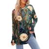 Womens Oversized Sweatshirt Graphic Sweater Long Sleeve Drop Shoulder Round Shirt Tops Vintage Clothes
