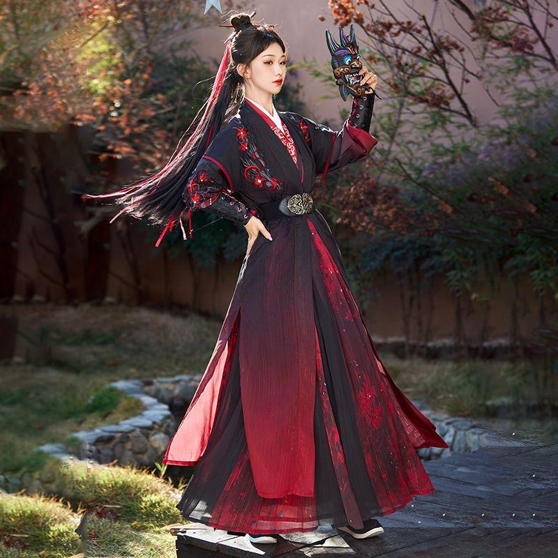 Китайский стиль династии Сун Ханьфу Бэй спал с талией набор для мужчин и женщин