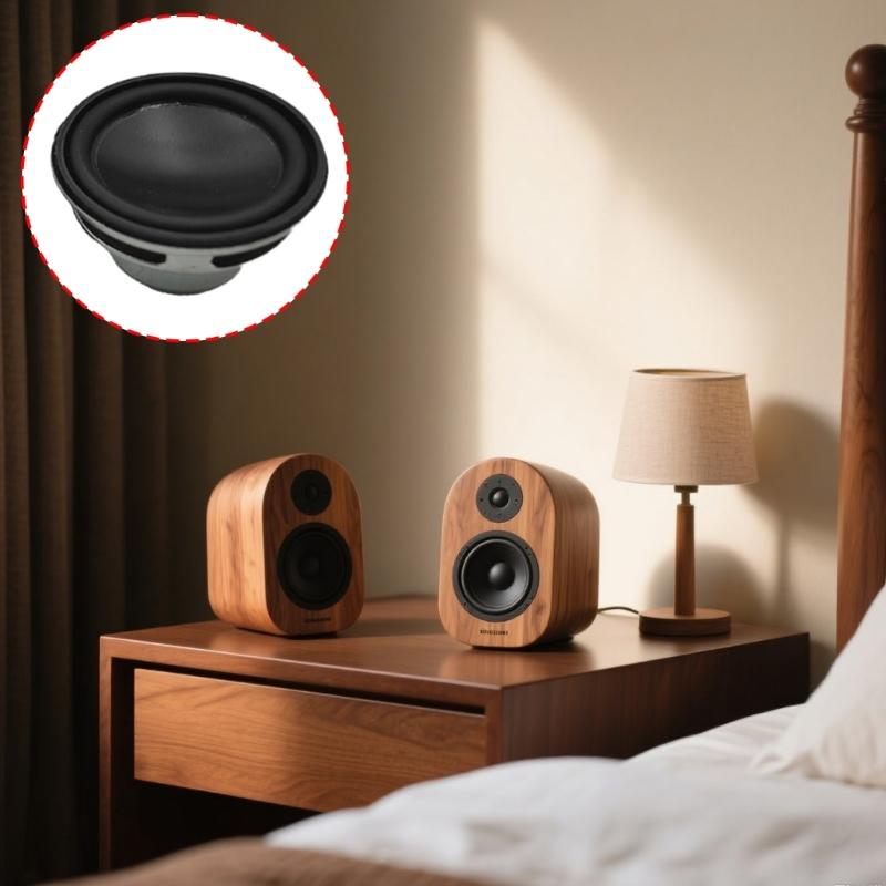 33mm 4Ohm 3W Round Rubber Edges Speaker Driver With Two Magnets Structure And Aluminum Concave Diaphragm