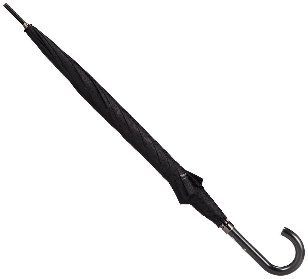 Длинный зонт Mila Schon Logo Жаккардовый зонт Ветрозащитный зонт Длинный зонт Зонт для прыжков Черный ребро 65 см [Moonbat] Мужской Мужской Мужской Длина