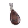 Natural Mahogany Red Obsidian Gemstone 925 Solid Silver Gift Pendant 1.5" n9U87