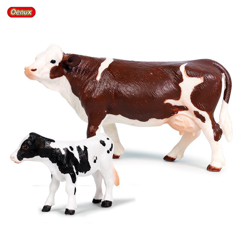 Cognitive Animal Model Toy: Dairy Cow, Buffalo, Yellow Cattle, Rhinoceros, Simmental Bull