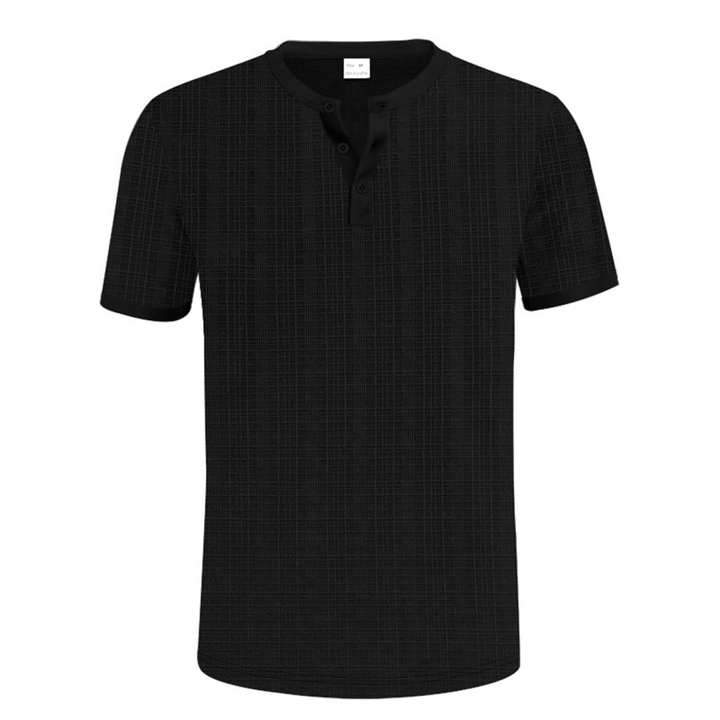 Летняя футболка мужская с коротким рукавом имитация свободного дышащего повседневного топа