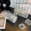 Хранение косметики в ванной комнате Многофункциональный органайзер для косметических яиц Коробка с пылезащитной крышкой - Органайзер для кистей для макияжа и помады Туалетный столик