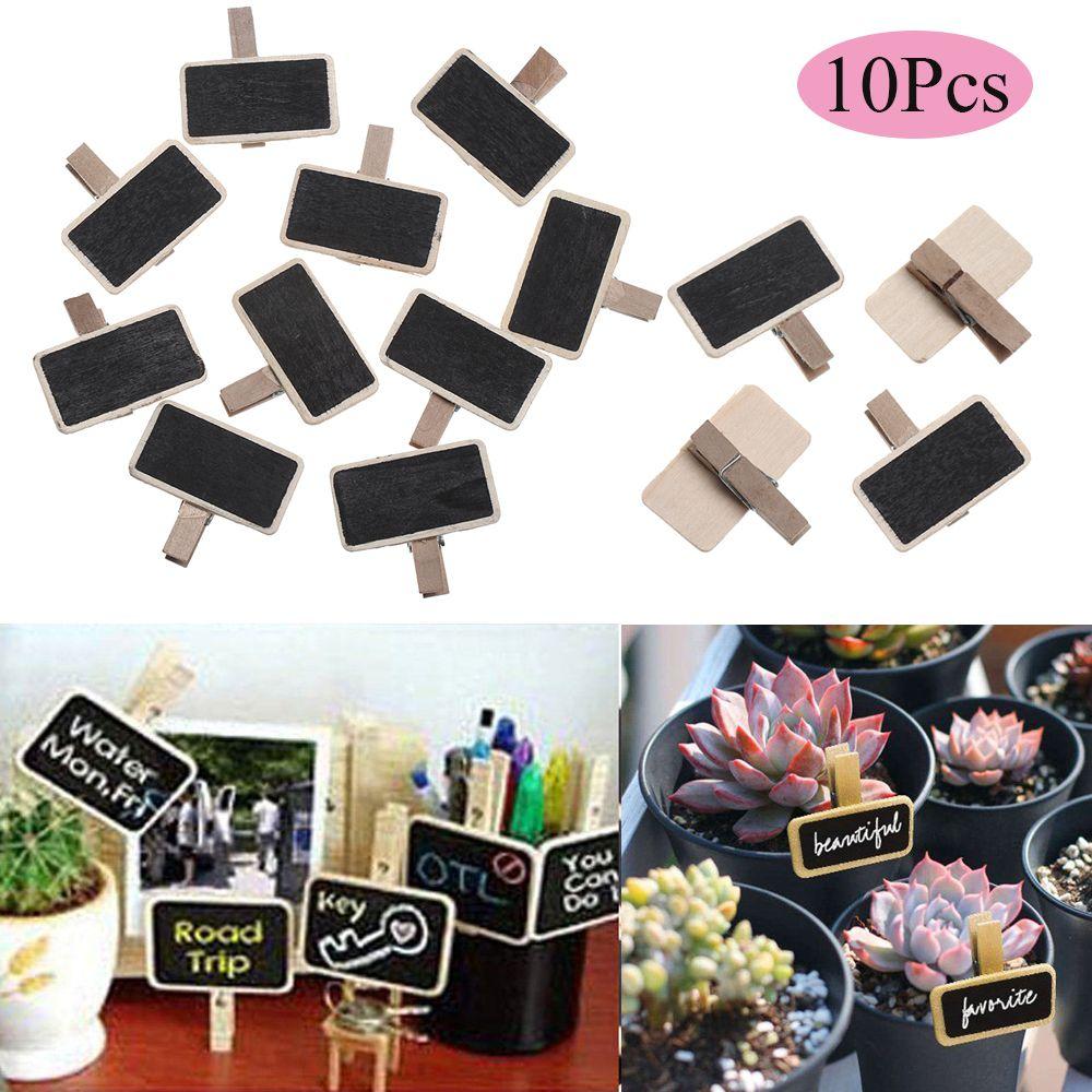 Garden Ornament Label Memo Price Stand Mini Blackboard Message Note Clip Chalkboard Notice Sign