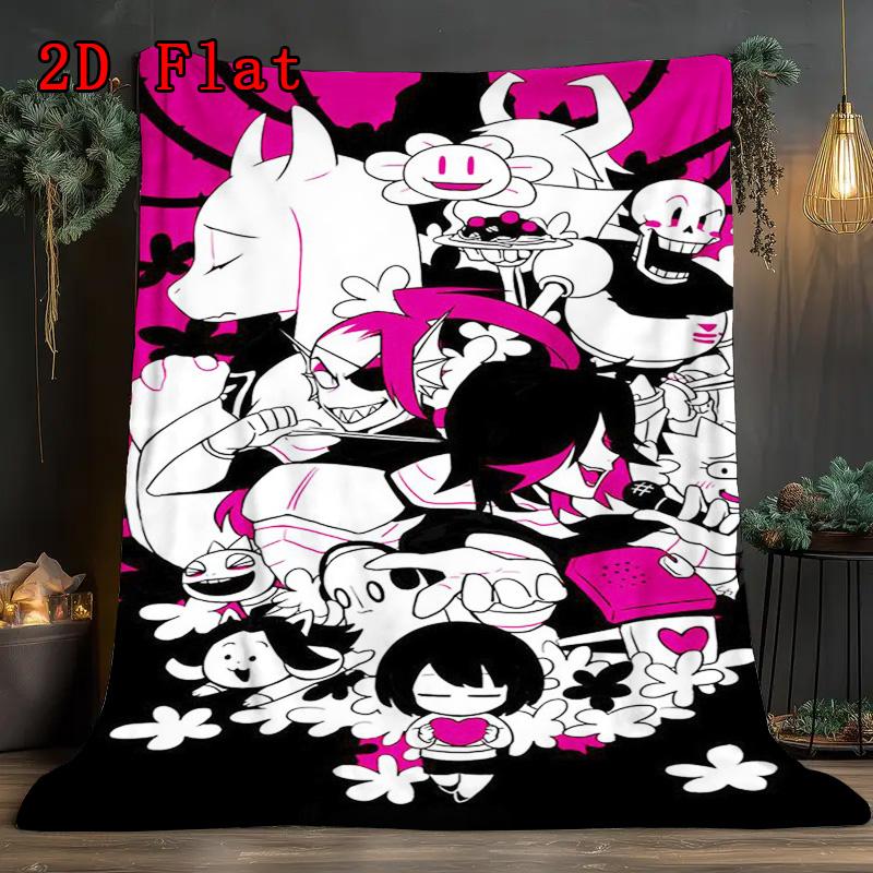 Undertale 2D Flat Pattern Flannel Blanket High quality All Seasons Warmth and Comfort Perfect for Christmas Gifts.PMT0914214