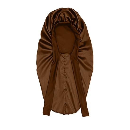 Yousheng Long Satin Bonnet with Tie Band Double Layer Women Sleeping Bonnet Extra Large Braids Curly Hair Faux Silk Hat Soft Hair Care Cap