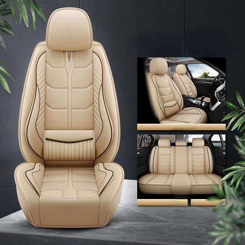 Универсальные чехлы на автомобильные сиденья из искусственной кожи, подушки на автомобильные сиденья, четыре сезона, дышащие коврики, защитные накладки на передние и задние сиденья, автотовары