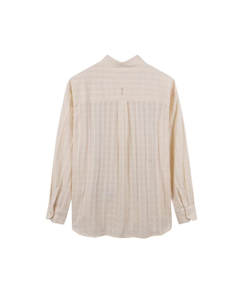 SIECLE Jacquard Check Shirt (Ivory)