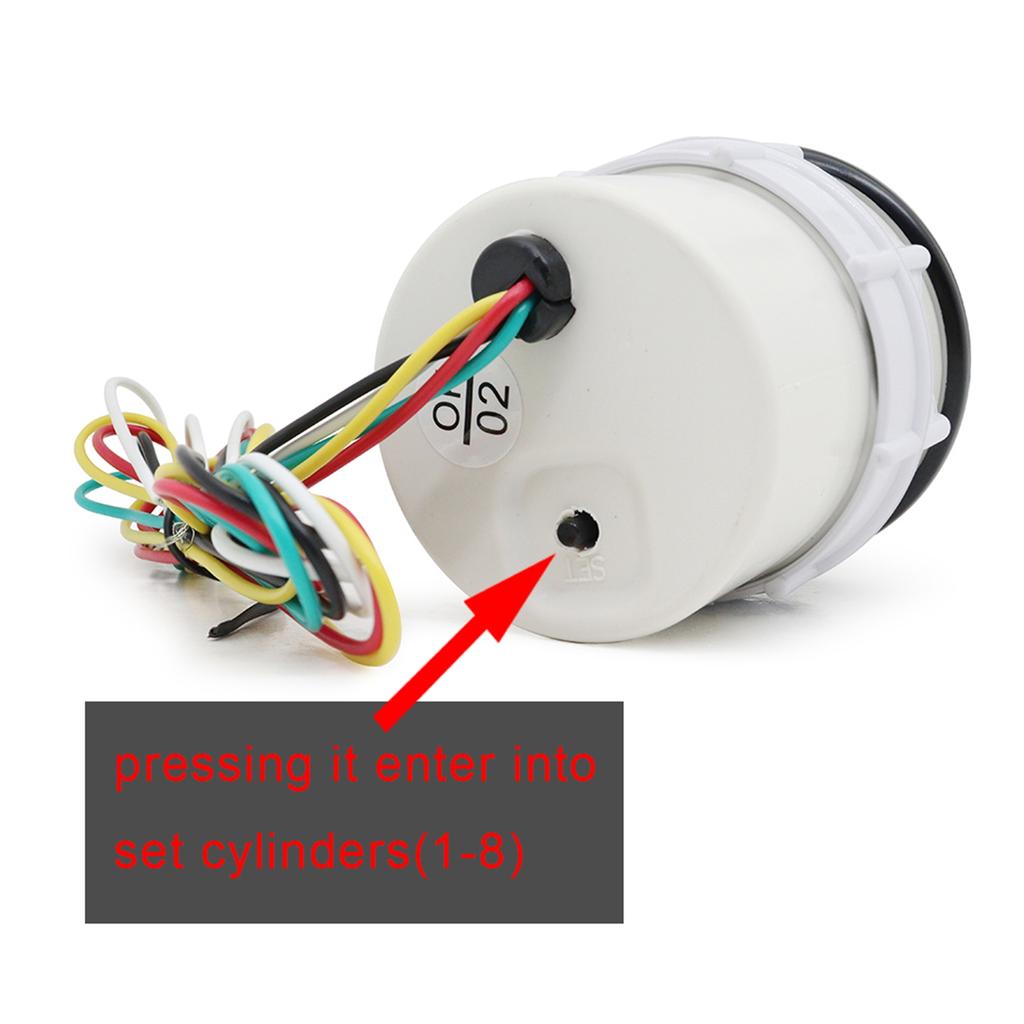 Тахометр для автомобиля 8000 об/мин Датчик тахометра 55 мм диаметр для 1-8 цилиндрового бензинового двигателя