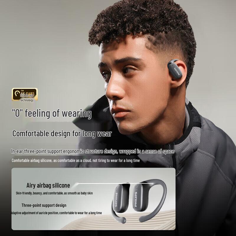 Philips Спортивные Bluetooth-наушники TAT3708 с открытым дизайном