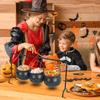 Black Cauldron Witch Bucket 3Pcs/set Holiday Candy Bucket Set Halloween Candy Servers for Decoration or Candy Storage